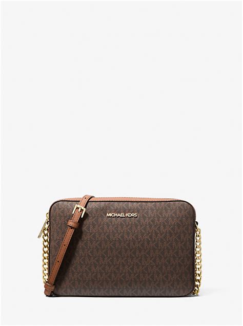 michael kors printed|Jet Set Large Printed Logo Crossbody Bag .